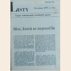 Listy - červenec 1977 č. 3-4