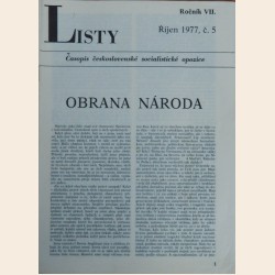 Listy - říjen 1977 č. 5