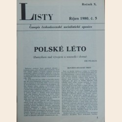 Listy - říjen 1980 č. 5